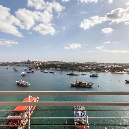 Luxury Apt With Hot Tub & Bbq With Valletta Views By 360 Estates Apartment